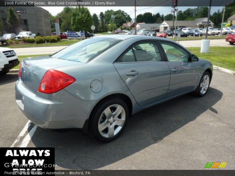 Blue Gold Crystal Metallic / Ebony Black 2008 Pontiac G6 Sedan