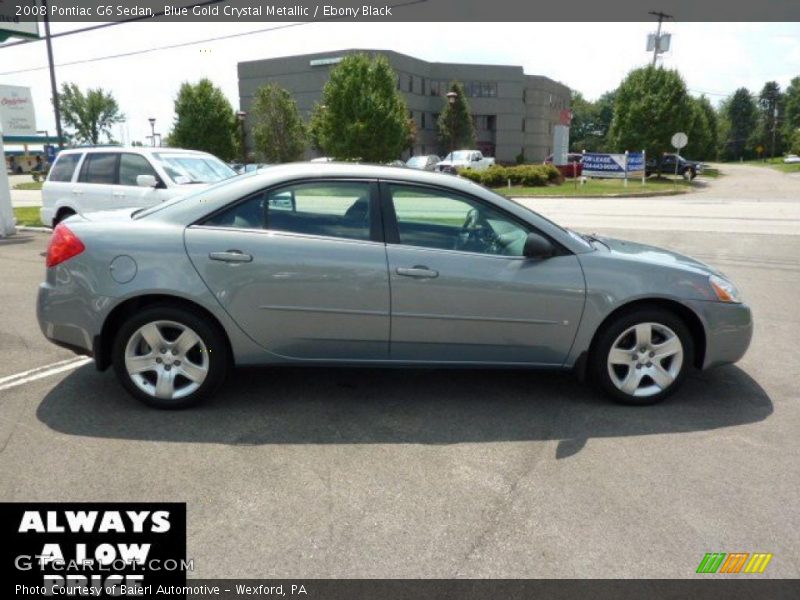 Blue Gold Crystal Metallic / Ebony Black 2008 Pontiac G6 Sedan