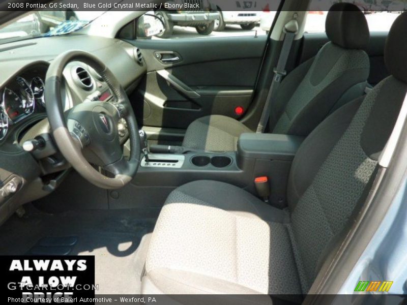 Blue Gold Crystal Metallic / Ebony Black 2008 Pontiac G6 Sedan