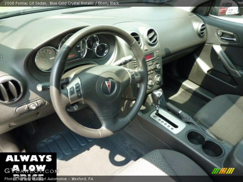 Blue Gold Crystal Metallic / Ebony Black 2008 Pontiac G6 Sedan