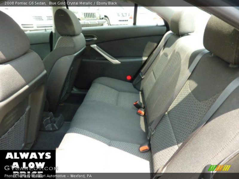 Blue Gold Crystal Metallic / Ebony Black 2008 Pontiac G6 Sedan