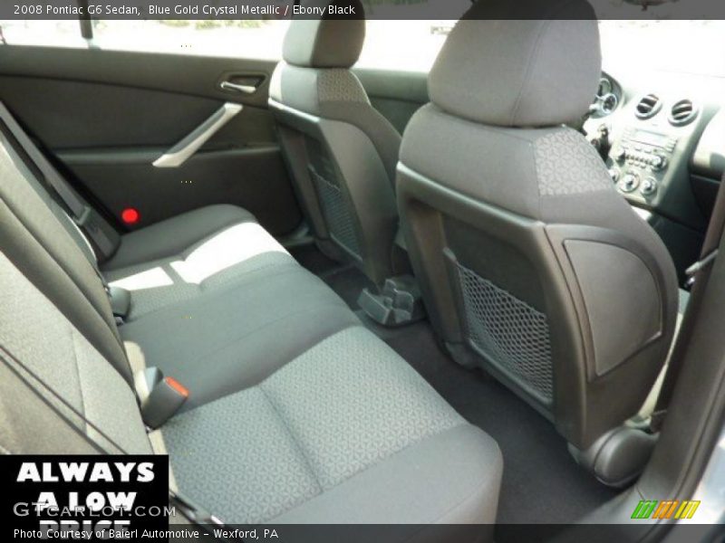 Blue Gold Crystal Metallic / Ebony Black 2008 Pontiac G6 Sedan