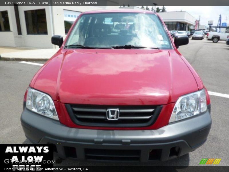 San Marino Red / Charcoal 1997 Honda CR-V LX 4WD