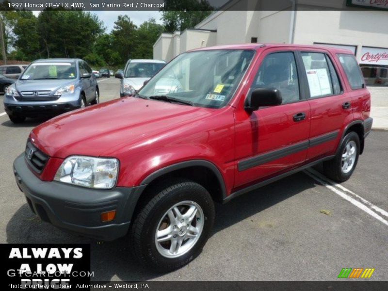 San Marino Red / Charcoal 1997 Honda CR-V LX 4WD