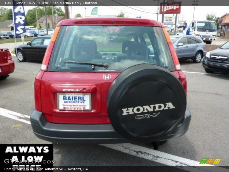 San Marino Red / Charcoal 1997 Honda CR-V LX 4WD