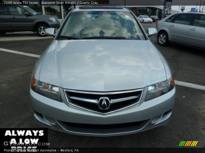 Alabaster Silver Metallic / Quartz Gray 2008 Acura TSX Sedan
