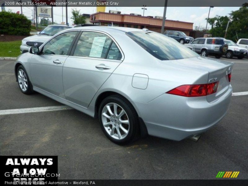Alabaster Silver Metallic / Quartz Gray 2008 Acura TSX Sedan