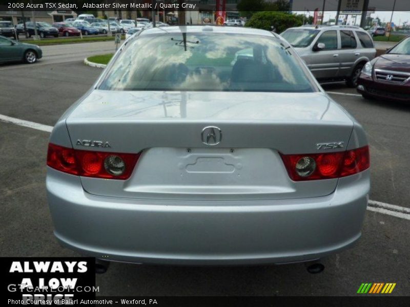 Alabaster Silver Metallic / Quartz Gray 2008 Acura TSX Sedan