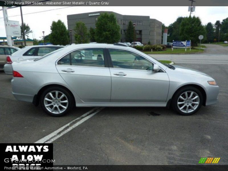 Alabaster Silver Metallic / Quartz Gray 2008 Acura TSX Sedan