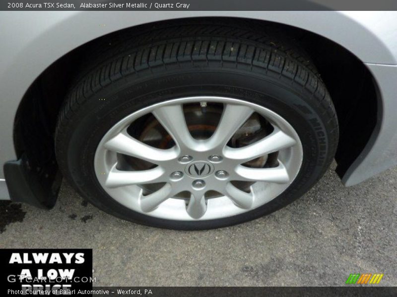 Alabaster Silver Metallic / Quartz Gray 2008 Acura TSX Sedan