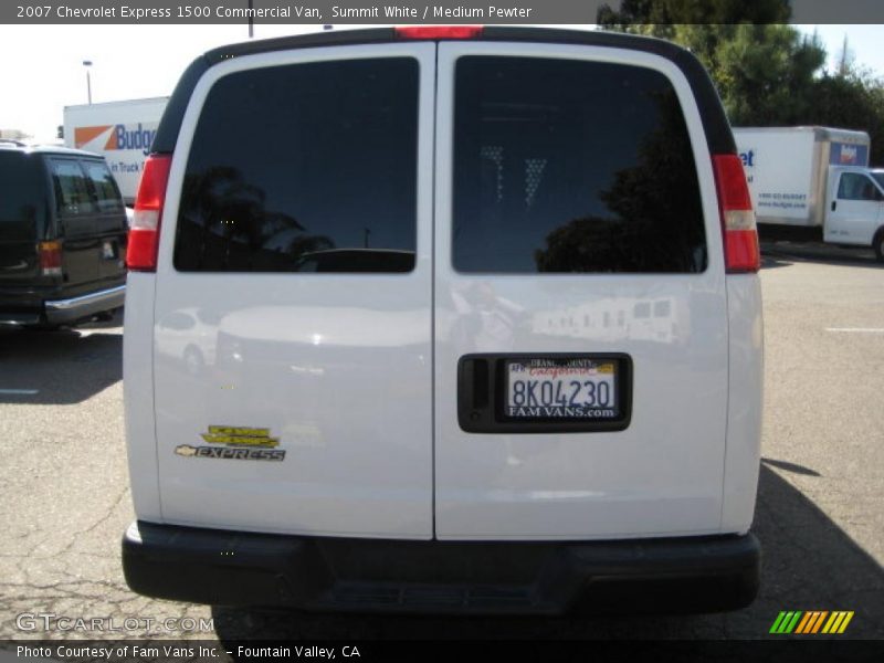 Summit White / Medium Pewter 2007 Chevrolet Express 1500 Commercial Van