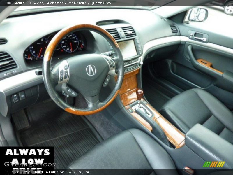 Alabaster Silver Metallic / Quartz Gray 2008 Acura TSX Sedan