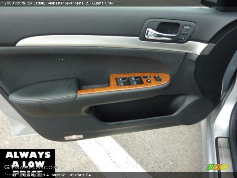 Alabaster Silver Metallic / Quartz Gray 2008 Acura TSX Sedan