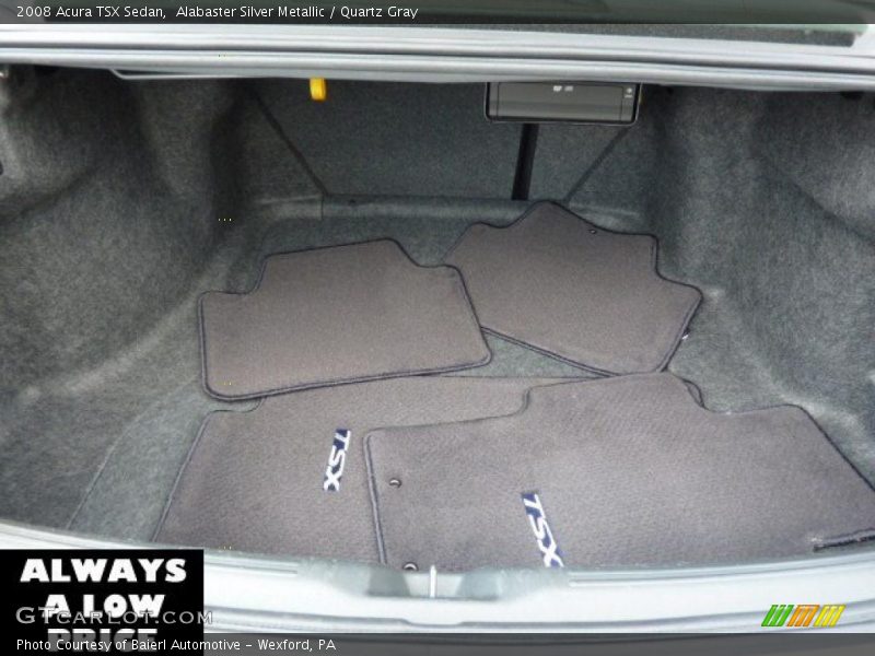 Alabaster Silver Metallic / Quartz Gray 2008 Acura TSX Sedan