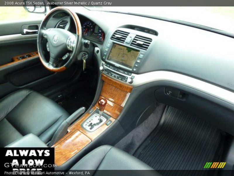 Alabaster Silver Metallic / Quartz Gray 2008 Acura TSX Sedan