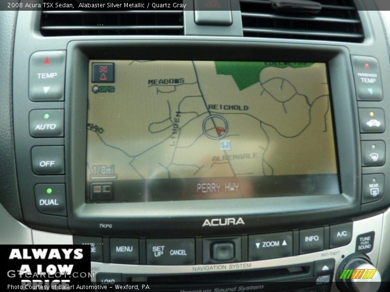 Alabaster Silver Metallic / Quartz Gray 2008 Acura TSX Sedan