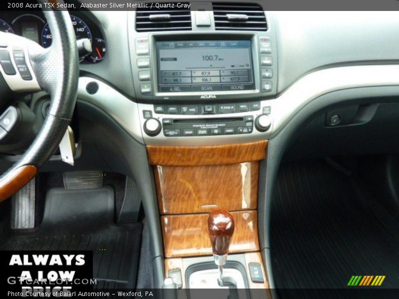 Alabaster Silver Metallic / Quartz Gray 2008 Acura TSX Sedan