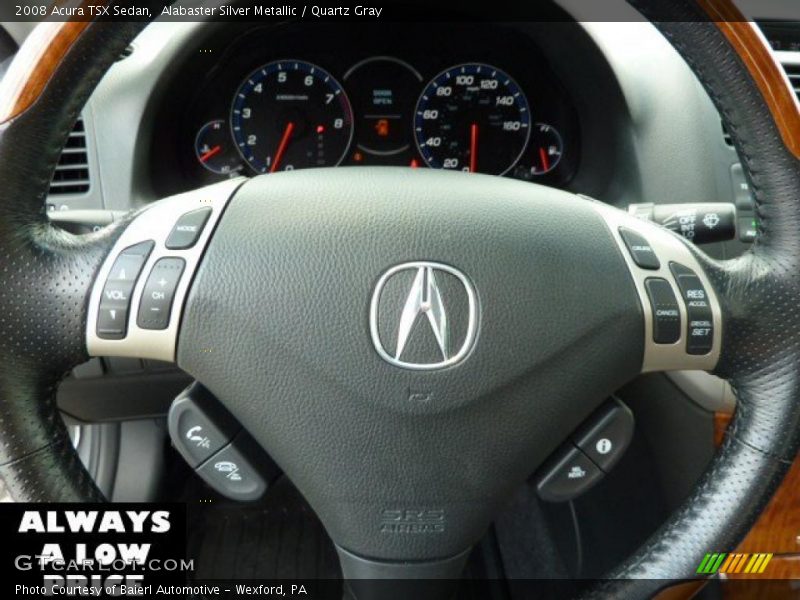 Alabaster Silver Metallic / Quartz Gray 2008 Acura TSX Sedan