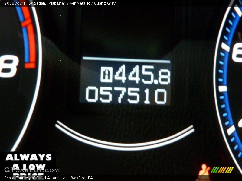 Alabaster Silver Metallic / Quartz Gray 2008 Acura TSX Sedan