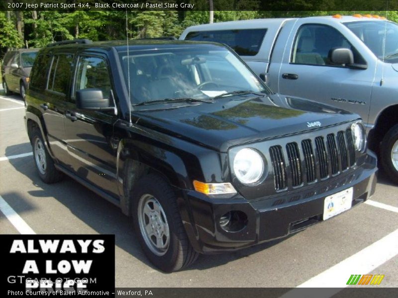 Black Clearcoat / Pastel Slate Gray 2007 Jeep Patriot Sport 4x4