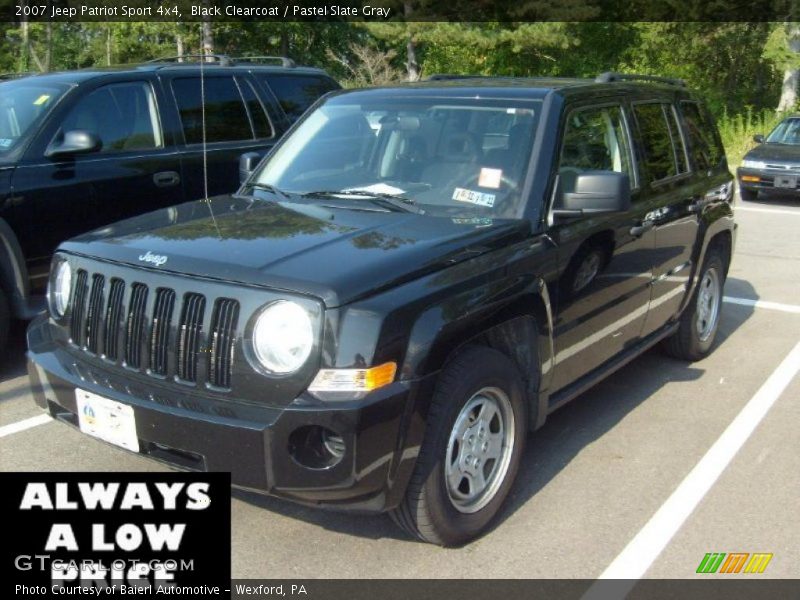 Black Clearcoat / Pastel Slate Gray 2007 Jeep Patriot Sport 4x4