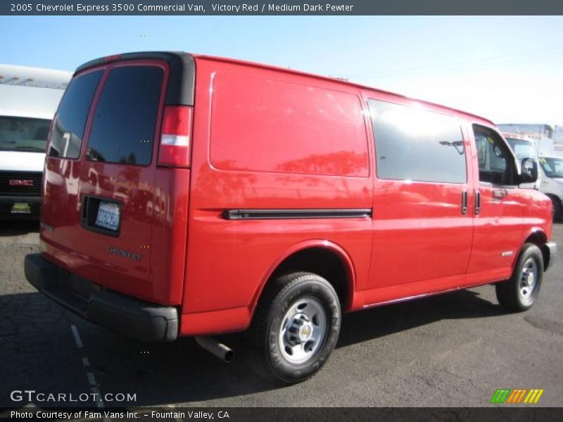 Victory Red / Medium Dark Pewter 2005 Chevrolet Express 3500 Commercial Van