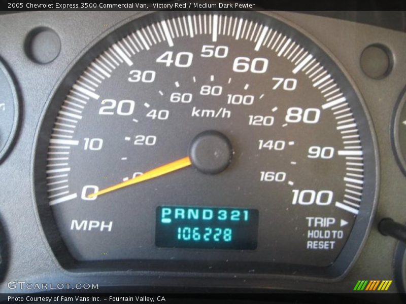 Victory Red / Medium Dark Pewter 2005 Chevrolet Express 3500 Commercial Van
