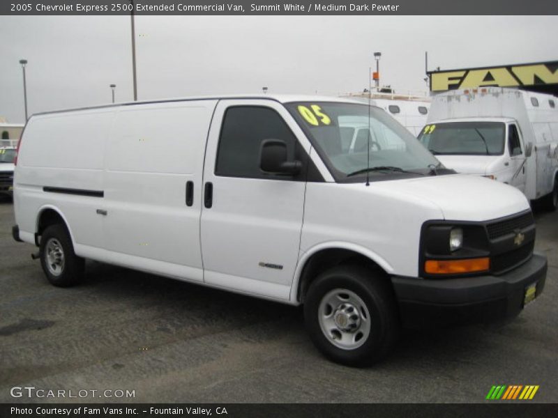 Summit White / Medium Dark Pewter 2005 Chevrolet Express 2500 Extended Commercial Van