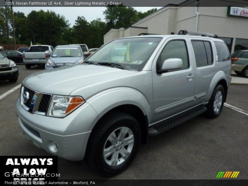 Silver Lightning Metallic / Desert 2005 Nissan Pathfinder LE 4x4