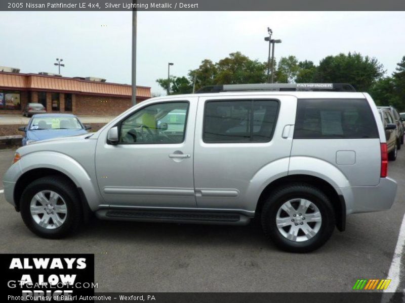 Silver Lightning Metallic / Desert 2005 Nissan Pathfinder LE 4x4