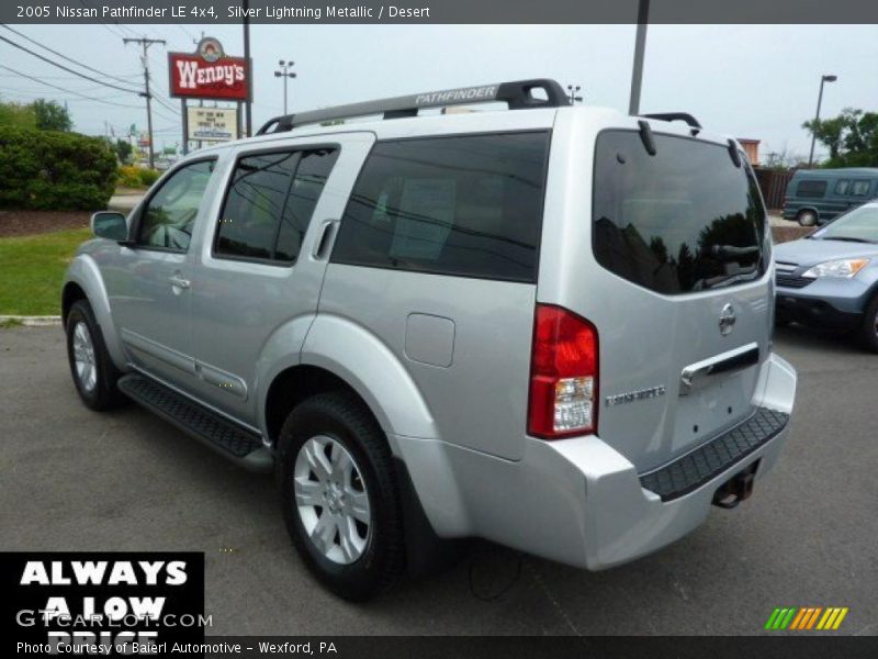 Silver Lightning Metallic / Desert 2005 Nissan Pathfinder LE 4x4