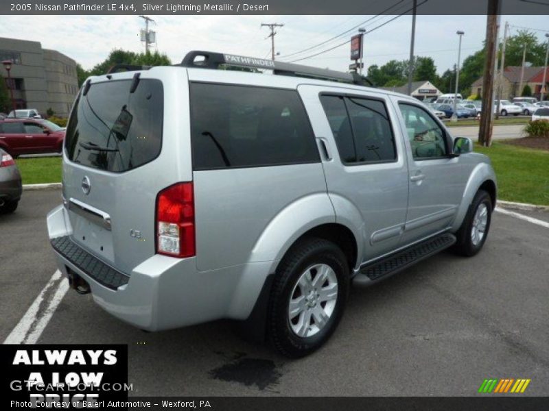 Silver Lightning Metallic / Desert 2005 Nissan Pathfinder LE 4x4