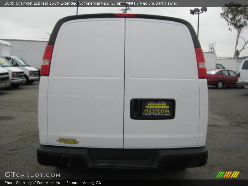 Summit White / Medium Dark Pewter 2005 Chevrolet Express 2500 Extended Commercial Van