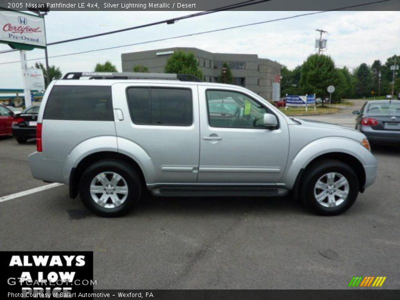 Silver Lightning Metallic / Desert 2005 Nissan Pathfinder LE 4x4