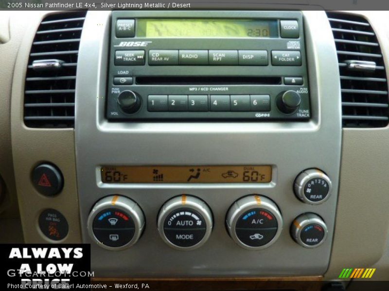Silver Lightning Metallic / Desert 2005 Nissan Pathfinder LE 4x4