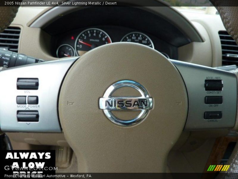 Silver Lightning Metallic / Desert 2005 Nissan Pathfinder LE 4x4