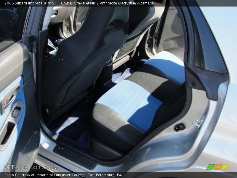 Crystal Gray Metallic / Anthracite Black/Blue Alcantara 2006 Subaru Impreza WRX STi