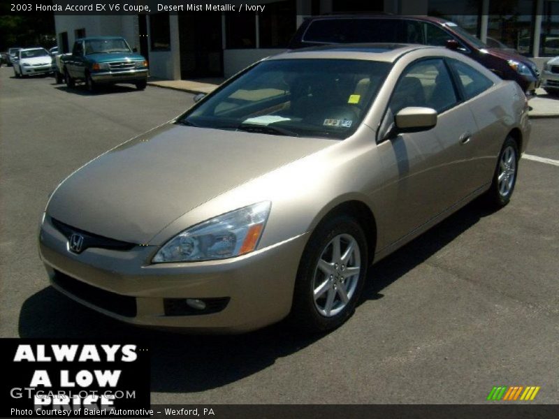 Desert Mist Metallic / Ivory 2003 Honda Accord EX V6 Coupe