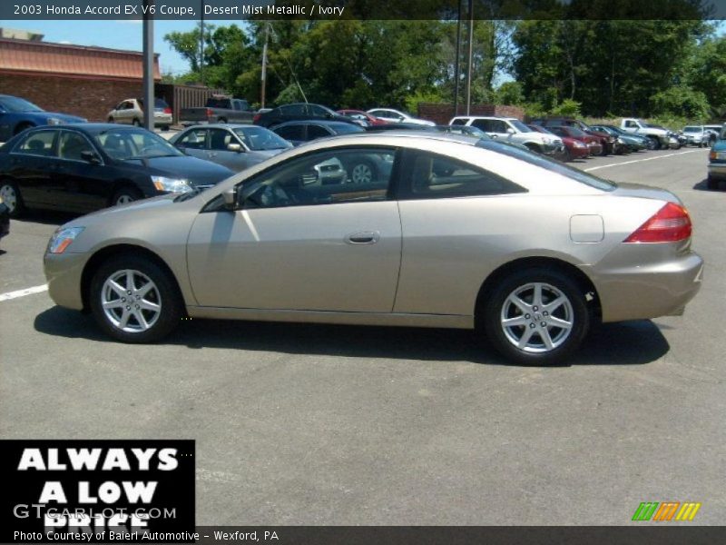 Desert Mist Metallic / Ivory 2003 Honda Accord EX V6 Coupe