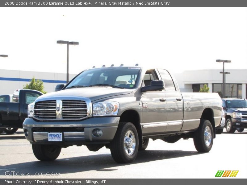 Mineral Gray Metallic / Medium Slate Gray 2008 Dodge Ram 3500 Laramie Quad Cab 4x4