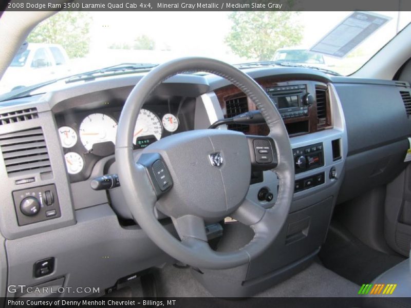 Mineral Gray Metallic / Medium Slate Gray 2008 Dodge Ram 3500 Laramie Quad Cab 4x4