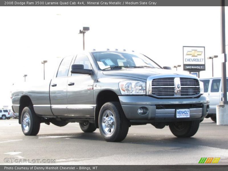 Mineral Gray Metallic / Medium Slate Gray 2008 Dodge Ram 3500 Laramie Quad Cab 4x4