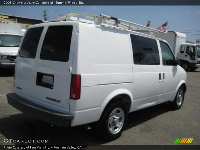 Summit White / Blue 2003 Chevrolet Astro Commercial
