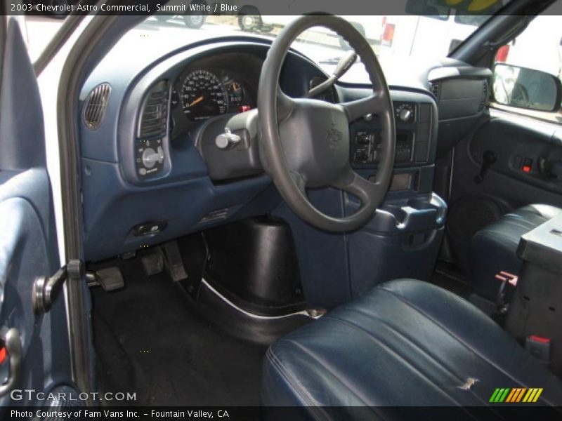 Summit White / Blue 2003 Chevrolet Astro Commercial