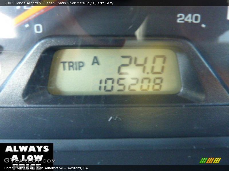 Satin Silver Metallic / Quartz Gray 2002 Honda Accord VP Sedan