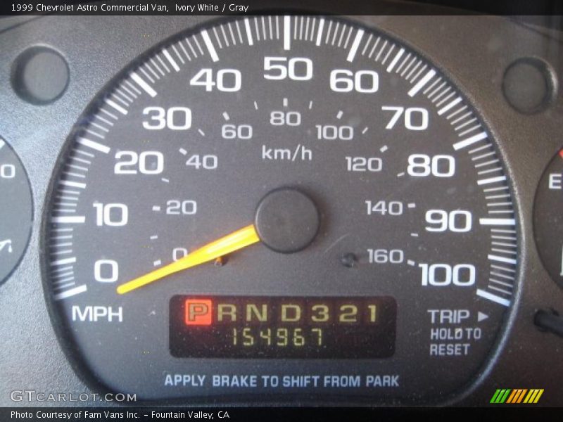 Ivory White / Gray 1999 Chevrolet Astro Commercial Van