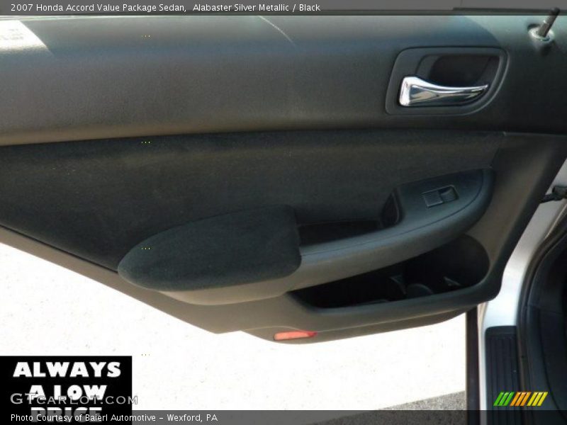 Alabaster Silver Metallic / Black 2007 Honda Accord Value Package Sedan