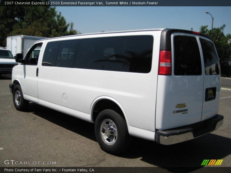 Summit White / Medium Pewter 2007 Chevrolet Express LS 3500 Extended Passenger Van