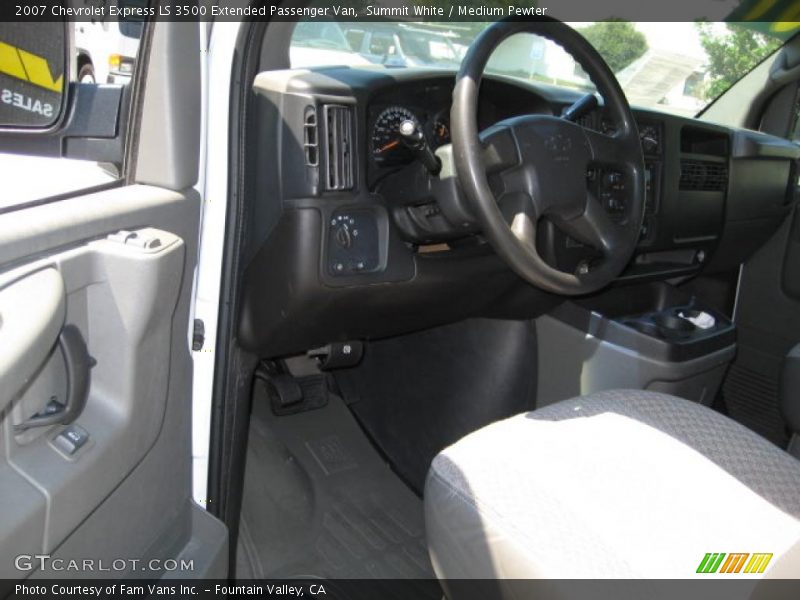 Summit White / Medium Pewter 2007 Chevrolet Express LS 3500 Extended Passenger Van