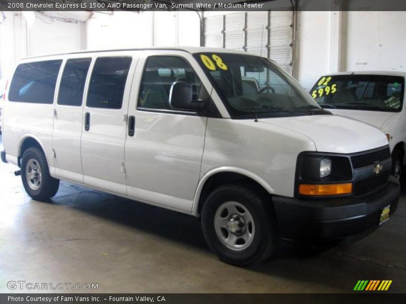 Summit White / Medium Pewter 2008 Chevrolet Express LS 1500 AWD Passenger Van